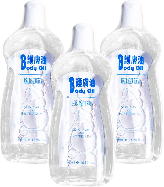 THRONE 斯儂恩 嬰兒油 親膚性 用心呵護 溫和滋潤, 500ml, 3瓶
