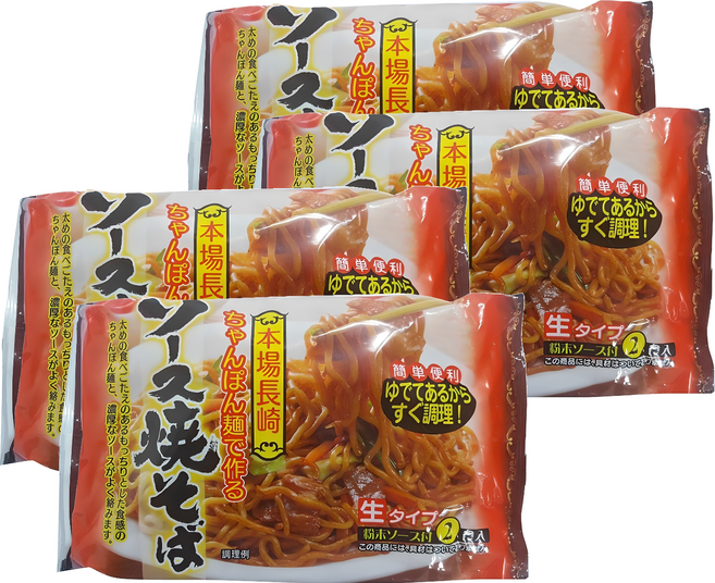 카리노재팬 소스야끼소바 생면 2인분 320g, 4개