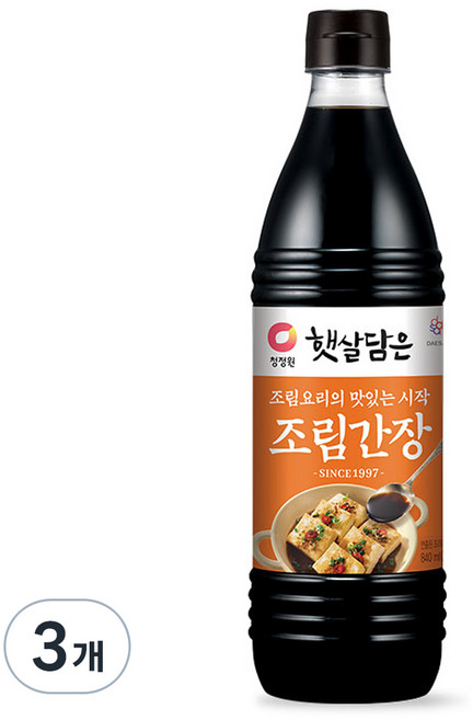 햇살담은 조림간장, 840ml, 3개