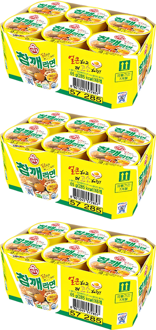 오뚜기 참깨라면 컵 65g, 18개