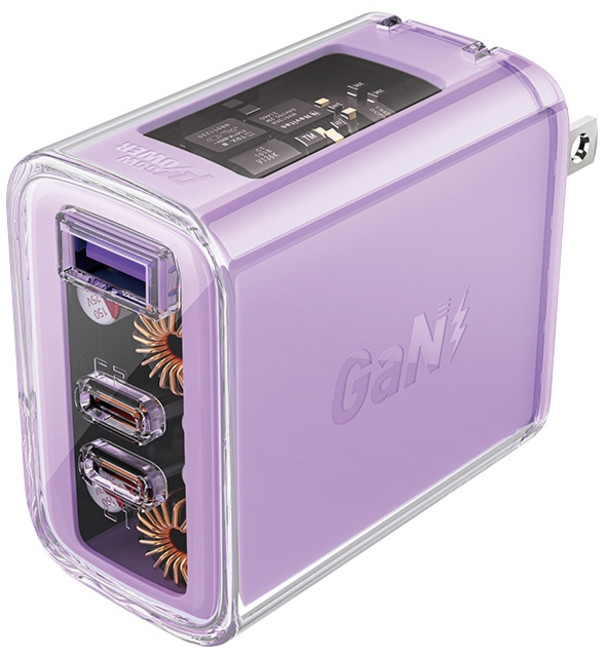 ACEFAST PD 氮化鎵電源供應器 65W, 苜蓿紫, 1個