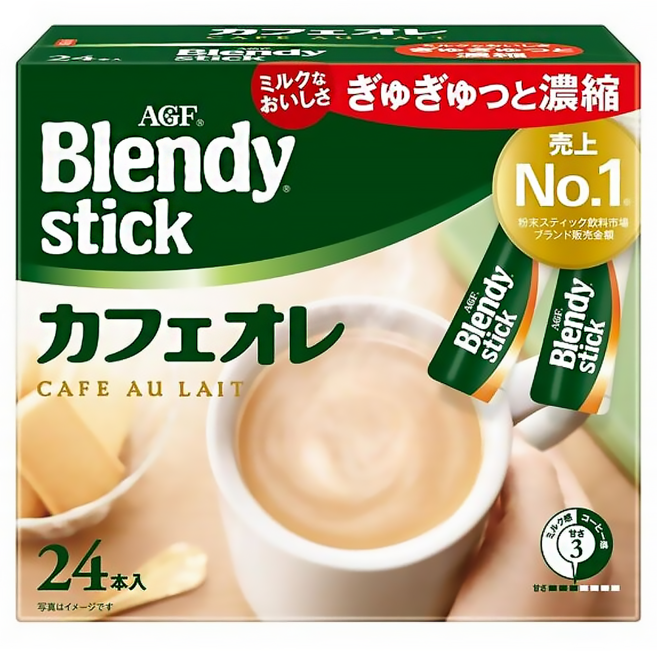 AGF Blendy 經典咖啡歐蕾風味即溶飲品, 8.2g, 24條, 1盒