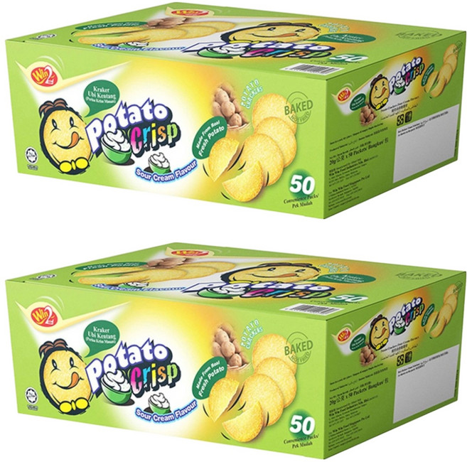 윈윈푸드 포테이토 크리스프 스낵 사워크림맛, 1kg, 2개