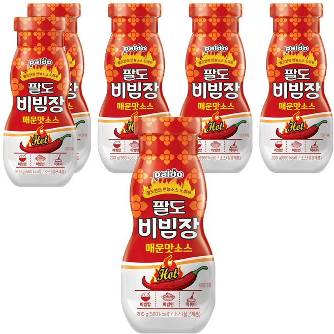 팔도 비빔장 매운맛 소스, 200g, 6개