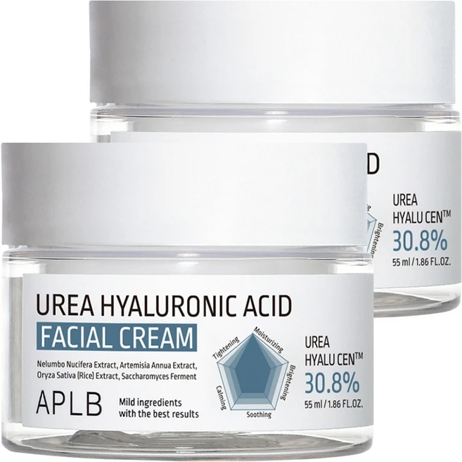 APLB 우레아 히알루론산 페이셜 크림, 55ml, 2개 - 쿠팡