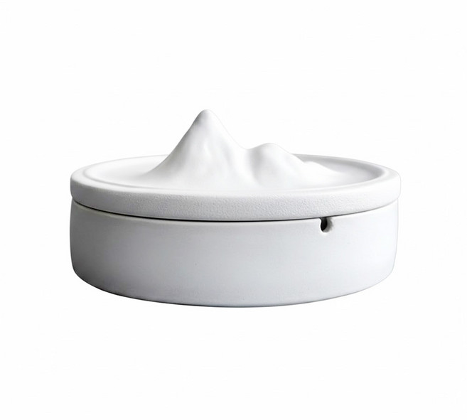 AiR SELEC. 空氣選物 冰山水泥煙灰缸 12.5 x 12.5 x 10cm, 灰色, 1個