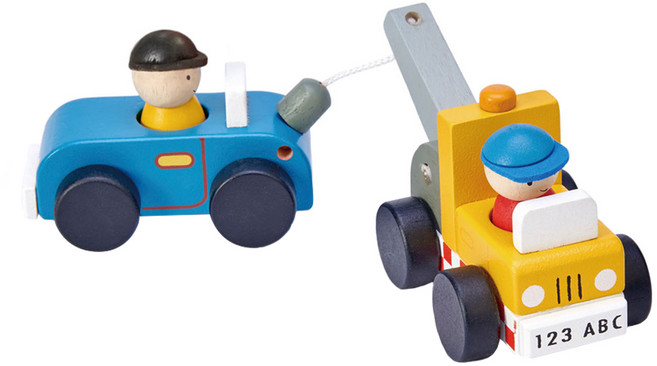 tender leaf 拖吊車 3歲以上, 藍色 + 黃色, 1組