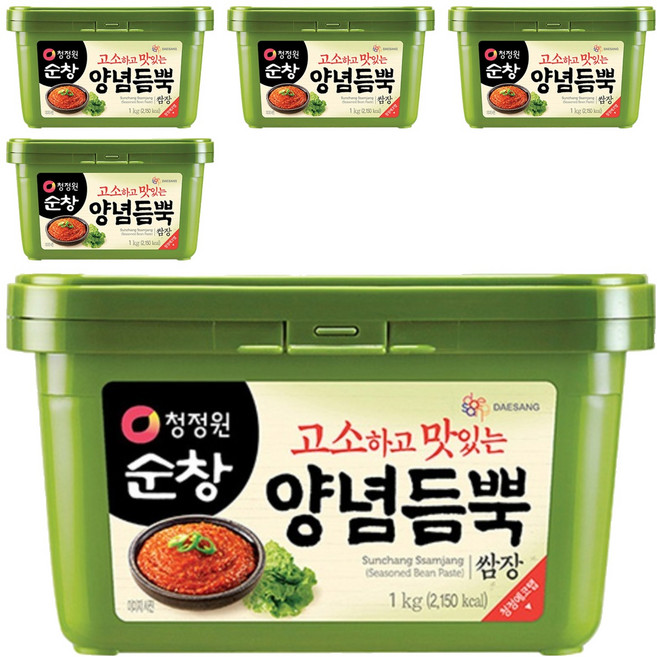 청정원순창 양념듬뿍 쌈장, 1kg, 5개