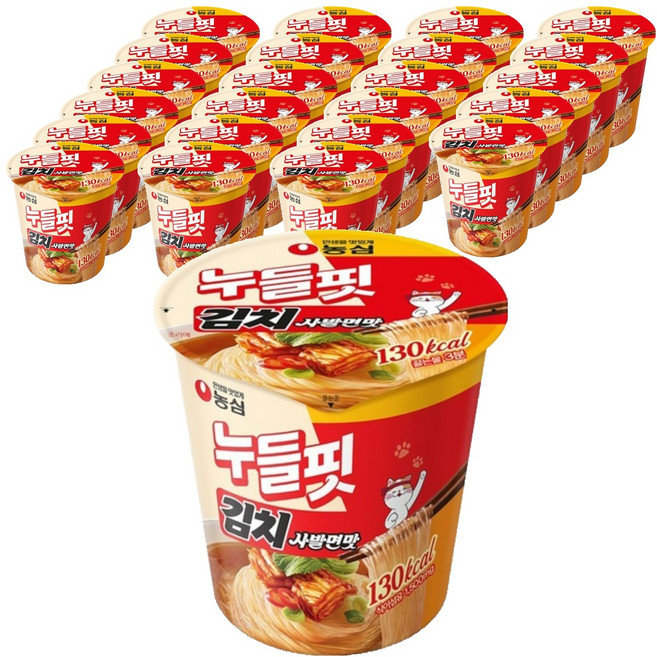 누들핏 김치사발면맛 37.5g, 24개