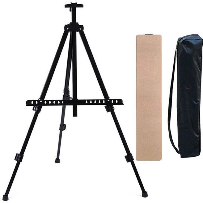 세븐집 휴대용 접이식 이젤 액자받침대 블랙 1kg