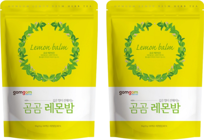 gomgom 檸檬香蜂草茶 1.5g x 100包 德國產, 2袋
