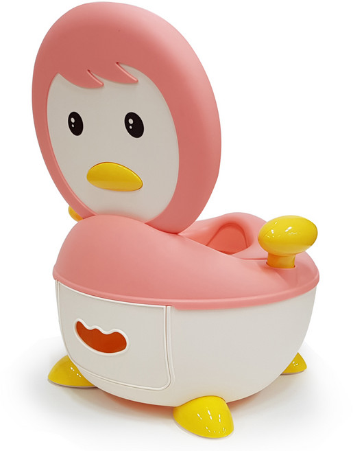 톨스토이 펭귄변기 배변훈련용품, 소프트 핑크