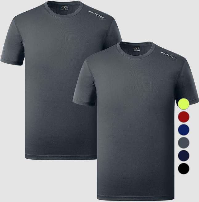 아르메데스 남성용 기능성 반팔 티셔츠 2p AR-192