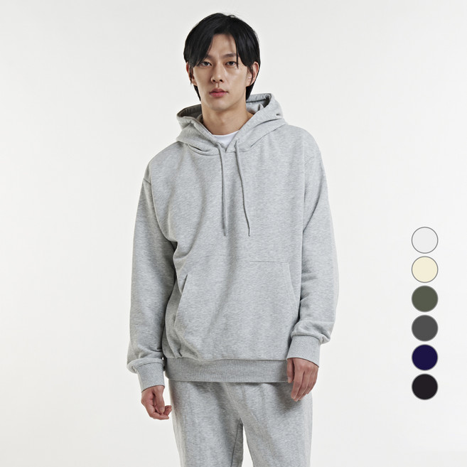 OVERCAST 寬鬆版型素色連帽T恤