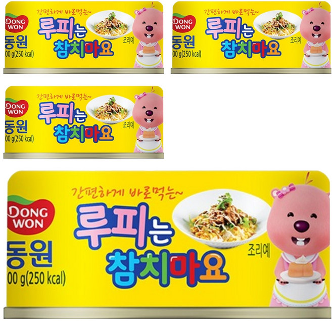 동원참치 루피는 참치마요, 100g, 4개