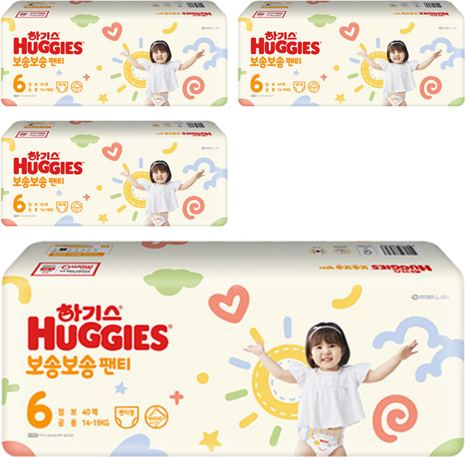 하기스 보송보송 팬티형 기저귀 공용, 6단계, 160매