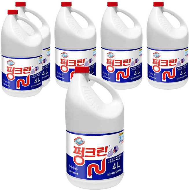 펑크린 배수구세정제, 4L, 6개