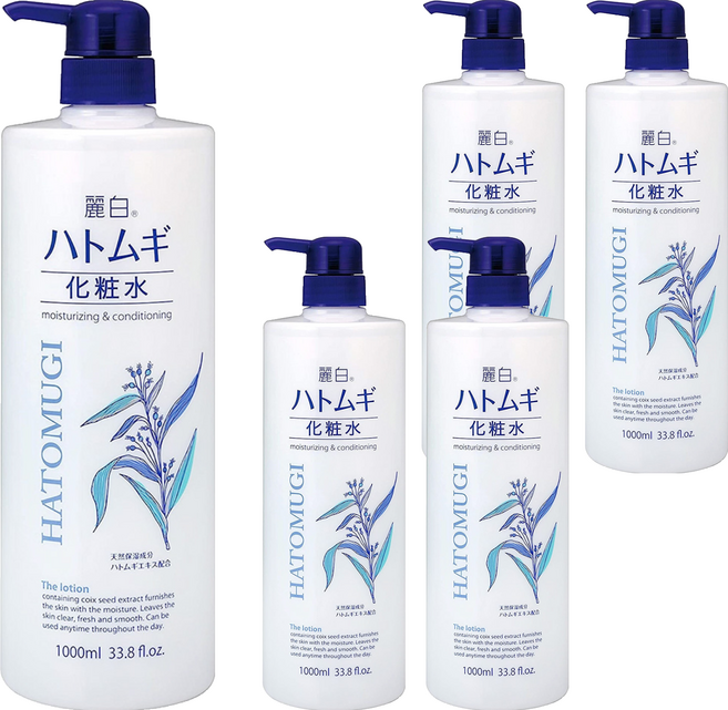 KUMANO 熊野油脂 薏仁透明感水嫩化妝水, 1000ml, 5瓶