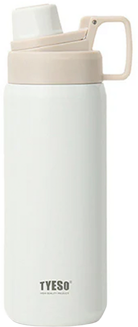 TYESO 泰碩 304不鏽鋼幻彩系列運動保溫杯, 淺白色, 600ml, 1個