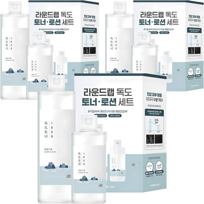 라운드랩 독도 토너 500ml + 로션 200ml 세트, 3세트