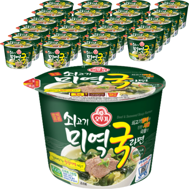 오뚜기 쇠고기 미역국라면 용기 100g, 24개