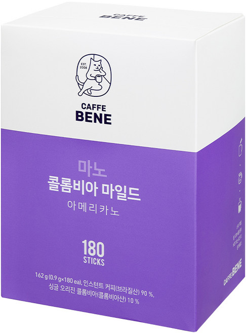 카페베네 마노 콜롬비아 마일드 원두커피믹스 180P, 180개입, 1개, 900mg