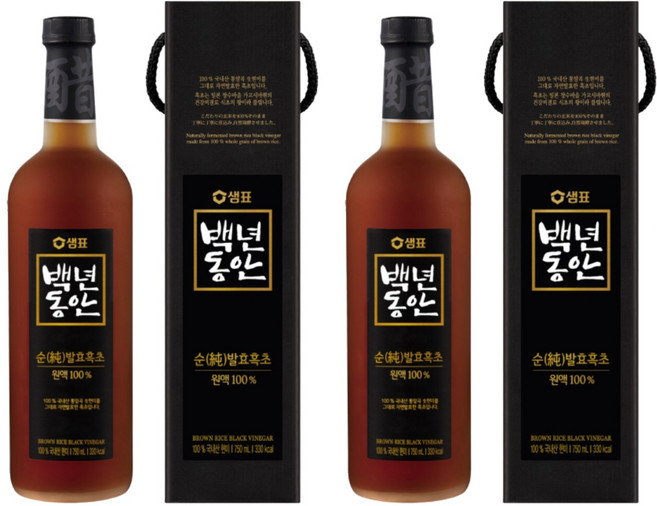 백년동안 순 발효 흑초 원액, 750ml, 2개