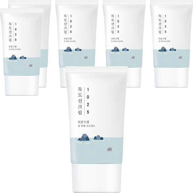 라운드랩 1025 독도 선크림 SPF 50+ PA++++, 50ml, 6개