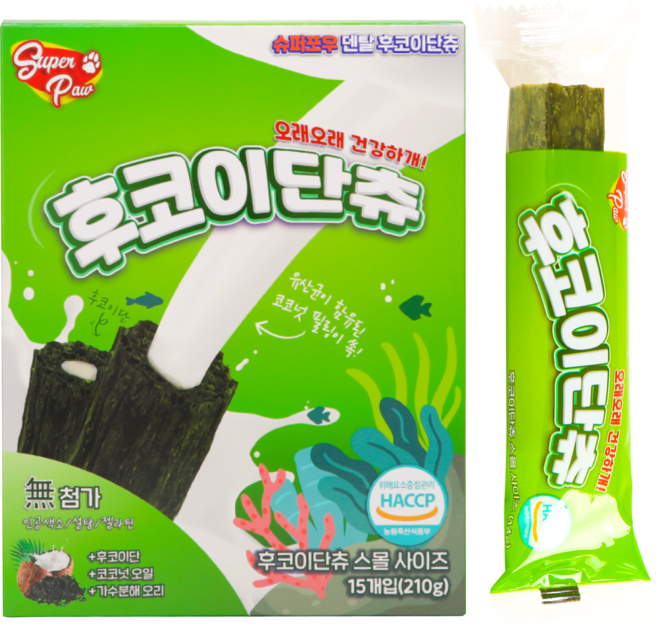 슈퍼포우 강아지 후코이단츄 스몰 덴탈껌, 후코이단, 210g, 1개