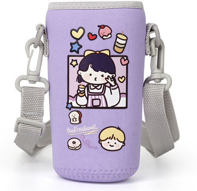 위즐 물통 가방 물병 텀블러 주머니, 라벤더, 1개