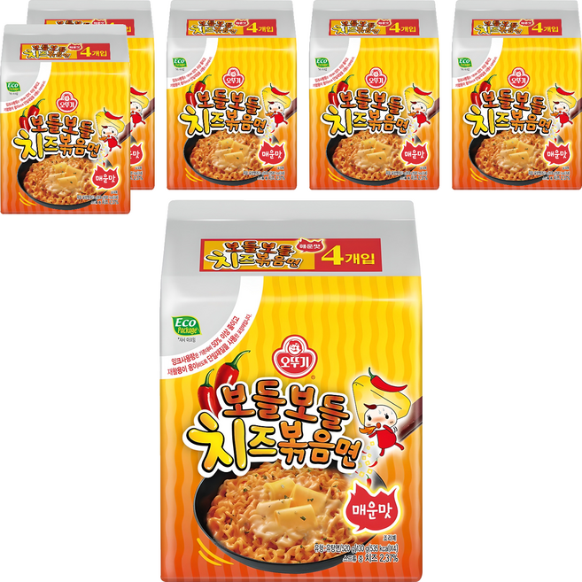 오뚜기 보들보들 치즈볶음면 매운맛 130g, 24개