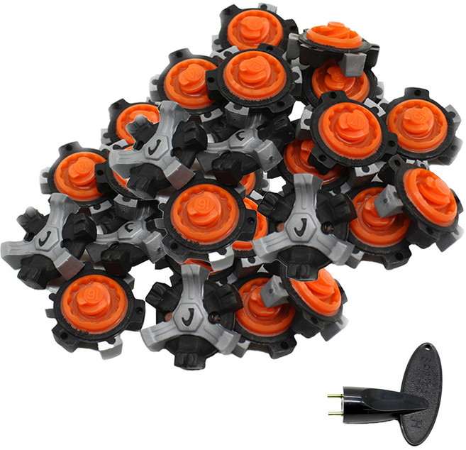 골프슈즈 스파이크 트리락형 30p + 랜치 세트, 혼합색상, 1세트