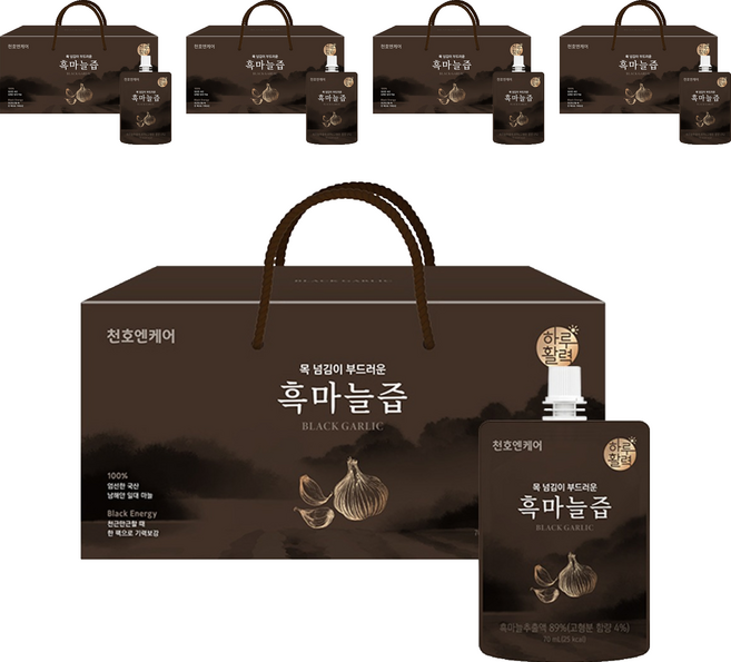 천호엔케어 목 넘김이 부드러운 흑마늘즙, 2.1L, 5개