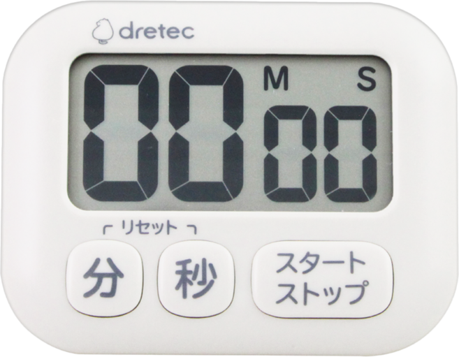 dretec 波波拉日本大螢幕抗菌計時器 3按鍵 T-691IV 象牙白, 1個