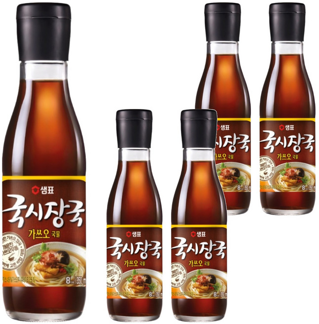 샘표 국시장국 가쓰오국물, 350ml, 5개