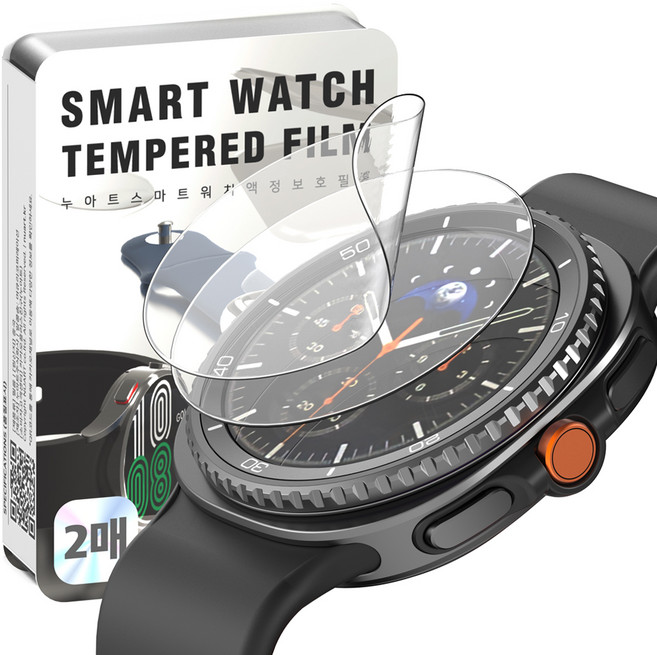 누아트 자가복원 액정보호필름 2p 세트, 투명, 1세트