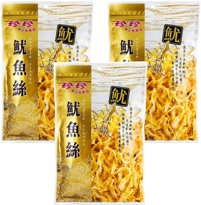 珍珍 魷魚絲, 27g, 3包
