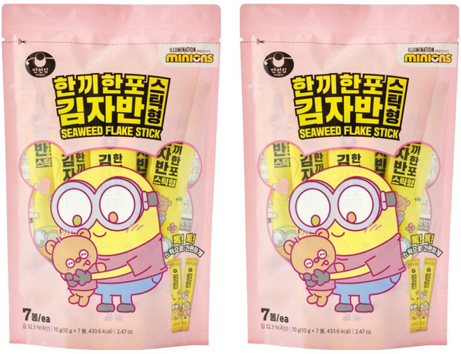 한끼한포 스틱 김자반 7p, 70g, 2개