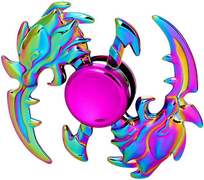 J&K 手部運動玩具指尖陀螺, 1個, 金屬金色