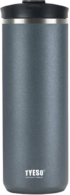 TYESO 泰碩 304不鏽鋼法壓保溫杯, 深空銀黑, 1個, 750ml