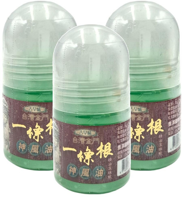 金牌一條根 古早味 一條根神風油滾珠瓶, 1入, 3罐