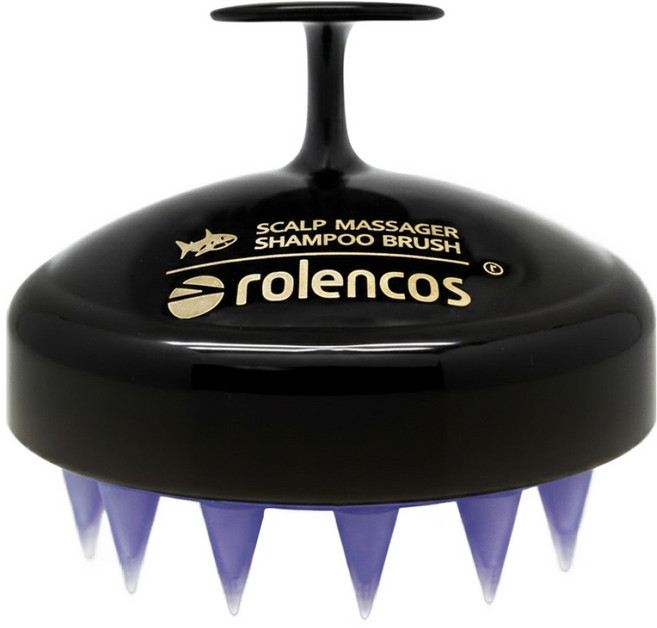 rolencos 專業頭皮洗髮梳, 1個, 金色