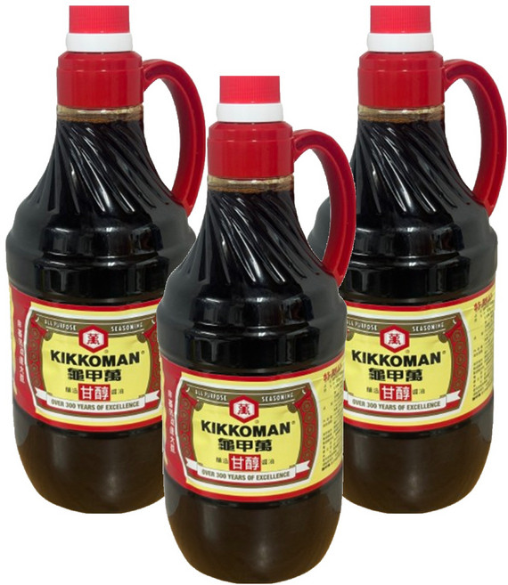 KIKKOMAN 龜甲萬 甘醇醬油, 1.6L, 3瓶