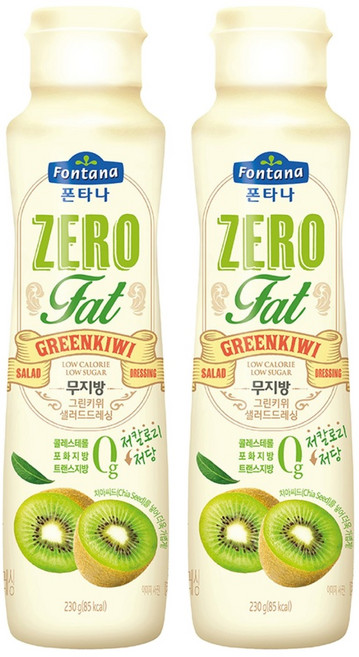폰타나 무지방 그린키위 샐러드드레싱, 230g, 2개
