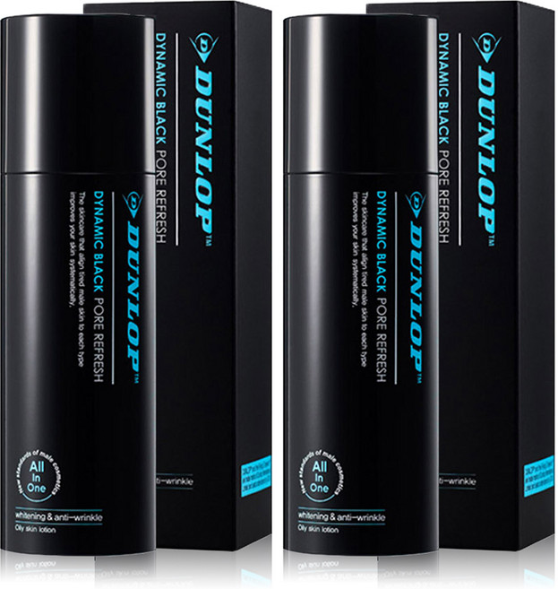 던롭 다이나믹 블랙 남성 지성용 올인원, 120ml, 2개