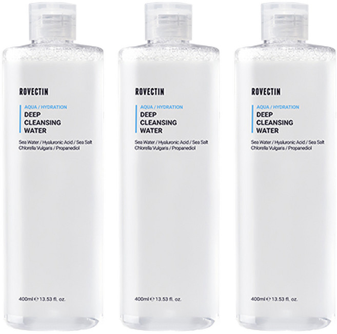 ROVECTIN 水潤深層卸妝水, 400ml, 3個