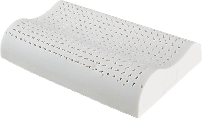 엔씨엘 천연라텍스 굴곡형 경추베개 + 속커버, 1개