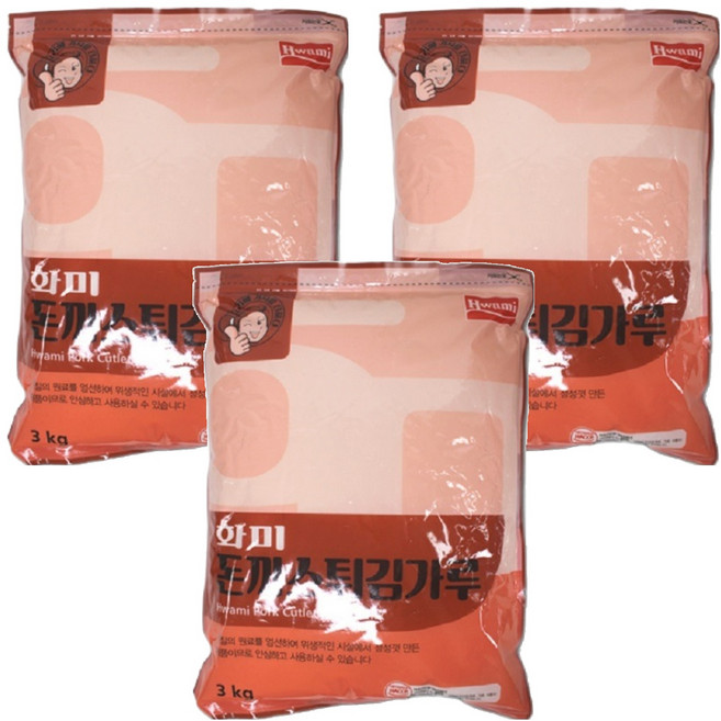 화미 돈까스 튀김가루 베타믹스, 3kg, 3개