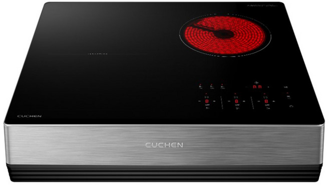 쿠첸 FLEX 하이브리드 레인지 3구 + 스탠드 케이스 150mm 방문설치, CIR-C3F3120DSBE, 빌트인