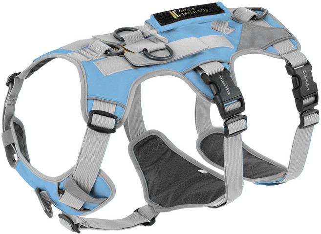 인터라켄커스텀 니즈더펫 강아지 인터라켄 어스텍 슬림 3.0 하네스, 스카이 + 그레이, 1개